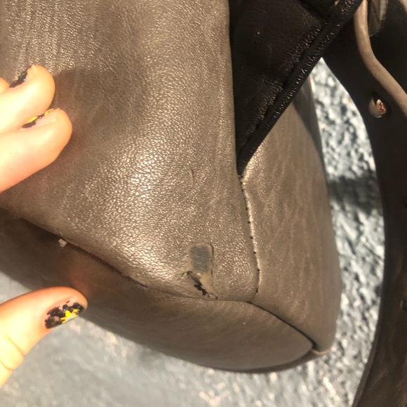 Dream Control Triangular backpack, faux leather, slate grey - Picture 9 of 9